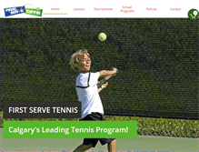 Tablet Screenshot of firstservetennis.ca